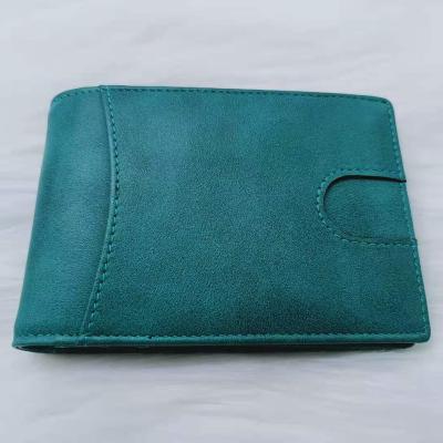 China PU Anti-theft Triple Wallet Blue Wallet For Men And Women Card Holder for sale