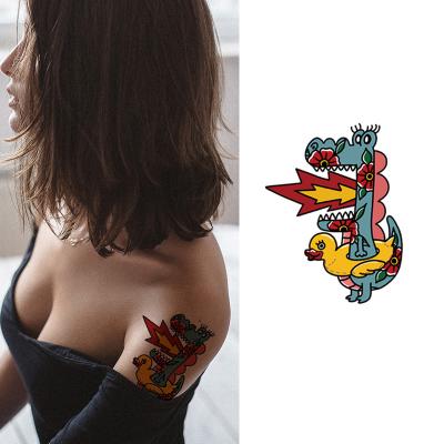 China Waterproof Herbal Fire-Breathing Dragon Temporary Tattoo Sticker For Man Women Water Transfer Full Hand Temporary Tattoo Stickers for sale