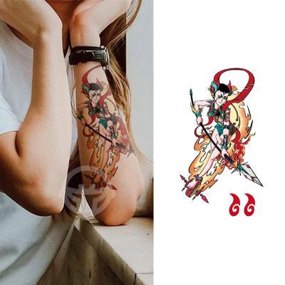 China Nezha Temporary Tattoo Sticker Water Design Body Temporary Herbal Temporary Tattoo Sticker Waterproof Lasting Temporary Transfer Herbal Tattoo Sticker for sale