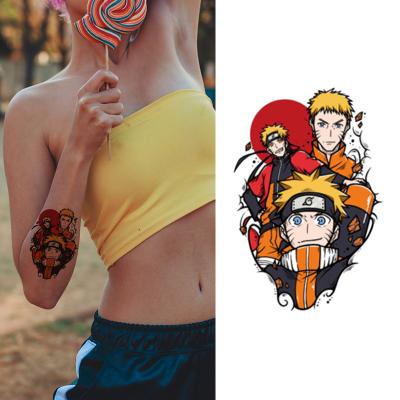 China Fashionable Water Transfer Body Tattoo Naruto Temporary Tattoo Uzumaki Tattoo Design Lasting Printing Sticker for sale