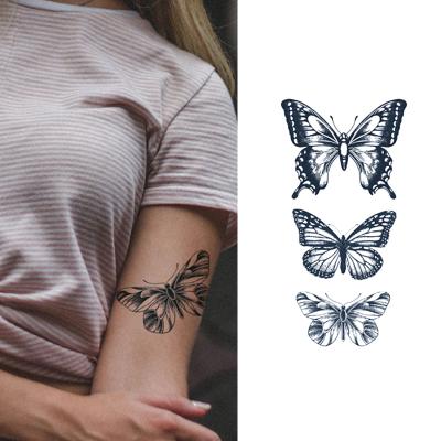 China High Quality Realistic Change Temporary Tattoo Sticker Butterfly Body Henna Sticker Tattoo Stenciling Lady Tattoo Sticker for sale