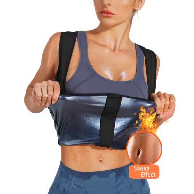 China Slimming Suit Fitness Sauna Suit Slimming Waist Trainer Vest Weight Loss Ultra Sweat Sauna Suit For Women for sale