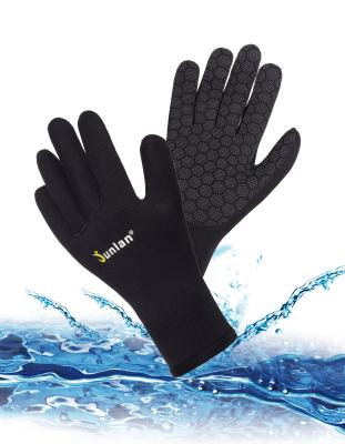 China Black Five Finger Wetsuit Neoprene Watersports Gloves Glove For 8005 Diving Snorkeling for sale