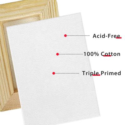 China AUREUO 24 Pack 2.5X3.5 Inch White Stretched Mini Displaying Canvas Set MMSC24-2.5X3.5IN High Quality for sale