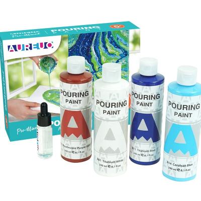 China AUREUO 240ml Premixed Acrylic Paints Art Abstract Paint Pouring Creative Kit 240mL Acrylic for sale