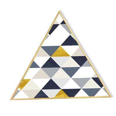 China Modern Abstract Wall Art Triangle Wall Art Canvas Painting Home Decoration for sale