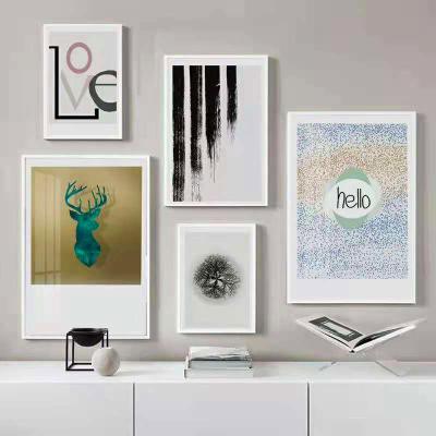 China Hot Sale 5pcs/set New Product Combination Wall Decoration Canvas Wall Painting Home Abstract Art for sale