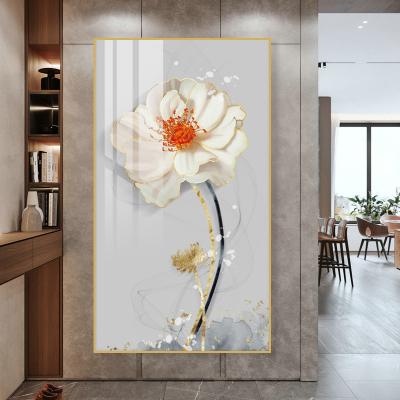 China High Resolution Printing China 5D Crystal Painting Mounted Flower Home Decoration Wall Painting Aluminum Alloy Frame Wall Decoration for sale