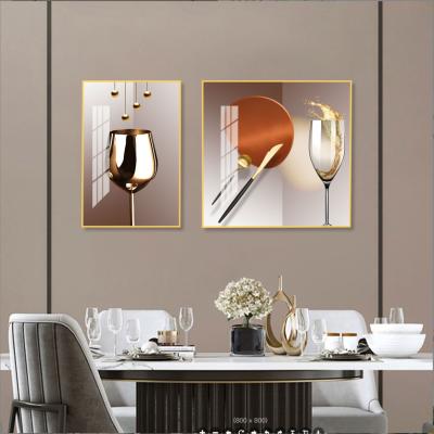 China China Luxury Crystal Decorative Painting Wall Decoration High Resolution Printing Modern Home Living Art for sale