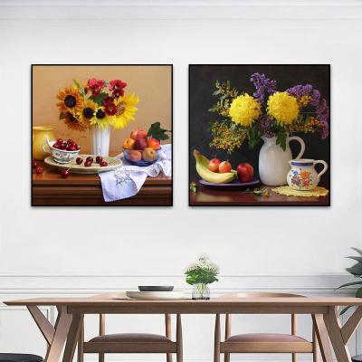 China Hot Selling Simple Oil Canvas Hotel Background Wall Combination Wall Painting High Resolution Printing Decorative Art for sale