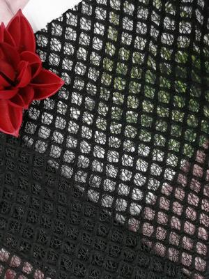 Cina Diamond Pattern nero 60 yarde di Tulle legata Mesh Fabric in vendita