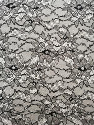 China 100% Polyester French Chantilly Lace Fabric for sale