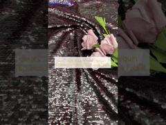 Luxary 100% Polyester Leafy Sequin Embroidery Fabric Shine Luxary Fabric