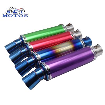 China 3Colors 51mm Stainless Steel /Aluminum Alloy Motorcycle Exhaust Modify Motocross Exhaust Muffler DB Killer Pitbike Moto Exhaust for sale