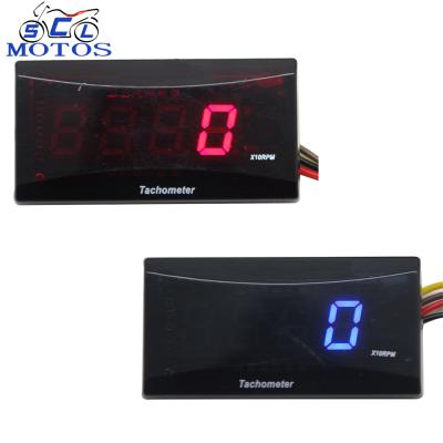 China DC 8~18V Mini Digital Square LCD Display Engine Tachometer Gauge Tachometer Hour Motorcycle RPM Meter For Racing for sale