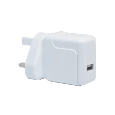 China 5V2A 5V2.4A Single Left Mobile Phone Charger QC2.0 USB A Plug 10W 12W Plug 10W 12W UK Quick Wall Charger For iPhone for sale