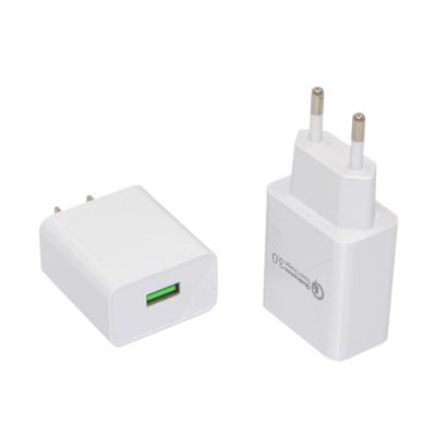 China New Design 18W USB Fast Charger Adapter QC 3.0 Mobile Phone Wall Charger For Google Pixel Samsung Galaxy S10/S9/S8 for sale