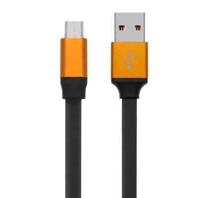 China Video Game Player USB Aluminum Alloy Flat Cable 3FT 5FT Android Cable USB Charging Cable Mic For Samsung for sale