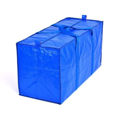 China 100%Recyclable PP Moving Bags With Zippers Carrying Handles Woven Bag 400 Kg for sale