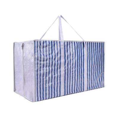 China 100%Recyclable Customized Vertical Non Woven Bag Custom Product Stripe Logo Shop for sale