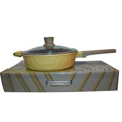 China CLASSIC die bottom cast aluminum granite liner induction stocked wholesale and retail fry pan for sale