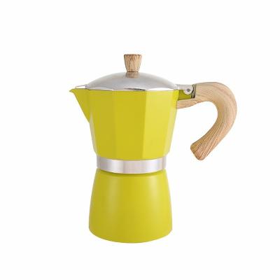 China Cast Aluminum Stovetop Espresso and Viable Colorful Coffee Maker, Moka Pot for Classic Italian and Cuban Coffee Brewing Machine for sale