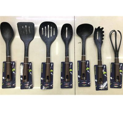 China Viable Kitchen Accessories Cookware Cookware Kitchen Tools Black Wood Handle Black With Stitch for sale