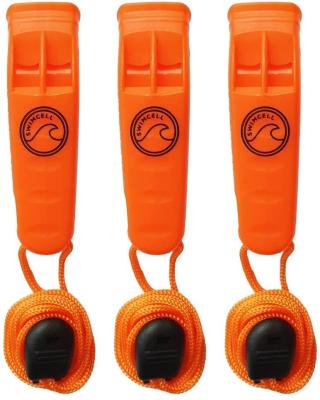 China ABS Emergency Whistle With Lanyard Survival Safety Marine Swimming Whistle for sale