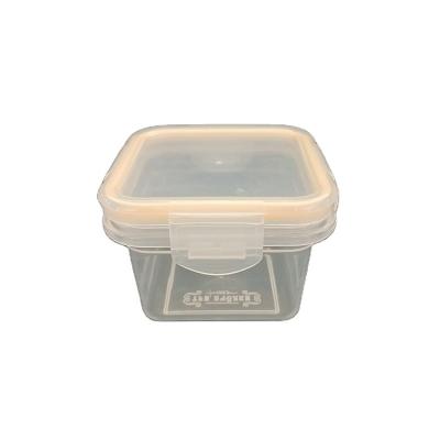 China Food Grade Recyclable Delicate Plastic Box For Ice Cream And Honey Volume 250ml Small Square Plastic Box for sale