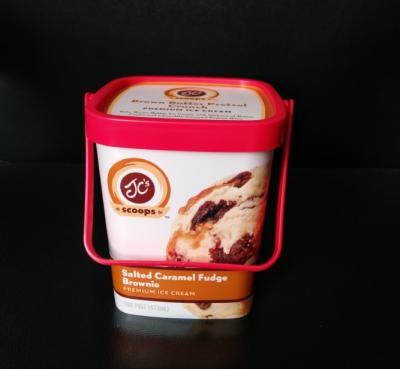 China Single wall in mold label for ice cream tub, plastic tub for food packaging, small ice cream container for sale