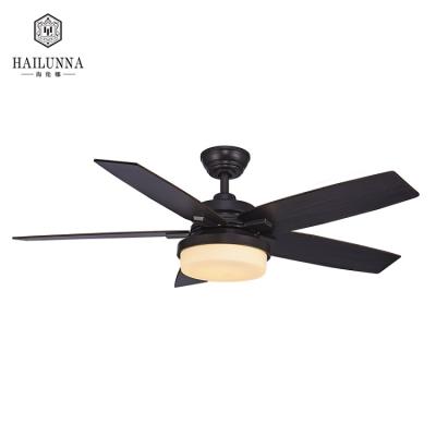 China Hot Sale Modern Home Decoration Plywood Blades LED Remote Control Ceiling Fan With Light for sale