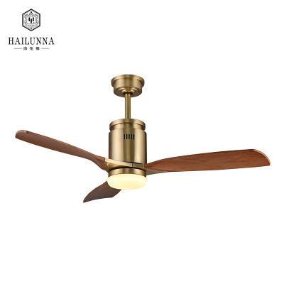 China -- Modern Household 18W 3 Blades LED Light Source Wooden Single Decorative Ceiling Fan With Light for sale