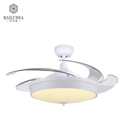 China With Light New Ideas Good Quality Simple Modern White Ceiling Fan With 36W Lights For Home for sale