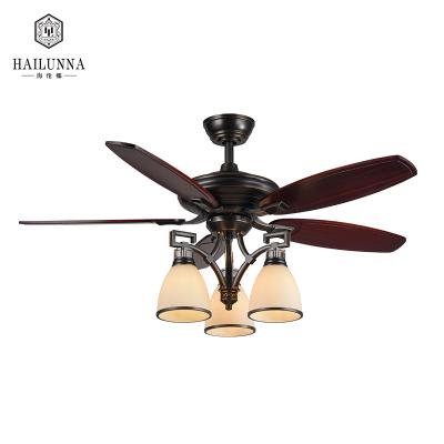 China Dining room fashion energy-saving light source traditional French decorative ceiling fan lamp for sale