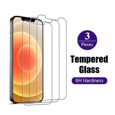 China High Quality Lower Protective Plate Hot Sale 3 Pcs Pack HD 2.5D 9H CAG Clean Movable Glass For iPhone 12 Mini 13 Screen Protector Tempered for sale