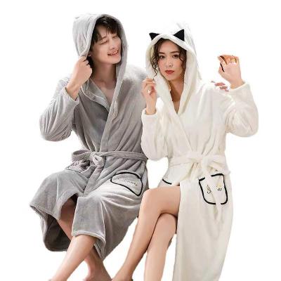 China Couples nightgown pajamas household bathrobe children's safe women can wear the bath towel to thicken autumn and winter for sale