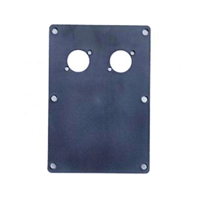 China No JH315 162*112*3.8mm ABS Plastic Speaker Jack Plate Back Panel Cabinet For Double Cutouts For Speakon XLR Connector for sale