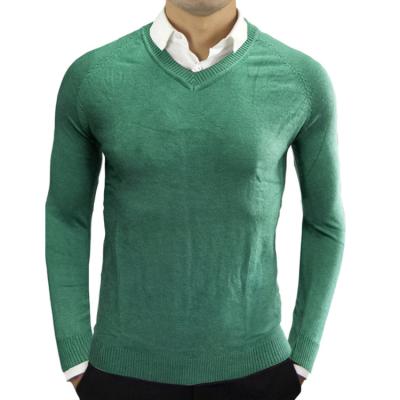 China Autumn And Winter Knitwear Men's Youth Casual Warm Sweater V-neck Breathable Pure Color Sweater for sale