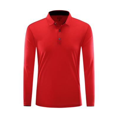 China QUICK DRY Custom Long Sleeve 100%Nylon Mens T-shirt Lapel Advertising Polo Shirt Printing Embroidered Logo for sale