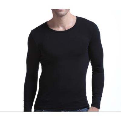 China High Quality Men's Slim Fit Breathable Reasonable Price Logo Casual Underwear Long Sleeve Custom Made Plus Size Modal T-shirt for sale