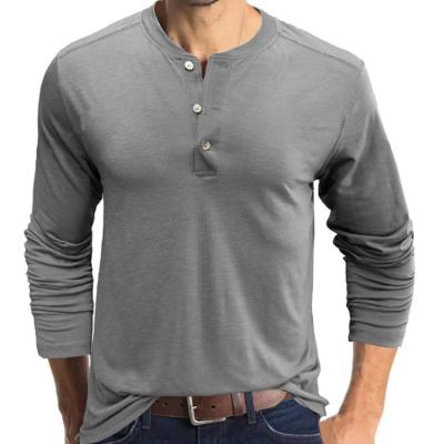 China Wholesale Men's Breathable Button Down Lightweight Henley Long Sleeve Thermal T-Shirt Long Sleeve Shirts for sale