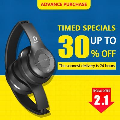 China Cheap Wholesale Price DENMEN Headband Radio Over Ear Headphones For Gaming Sports Folding Earphones BT v5.0 Wireless Headset for sale