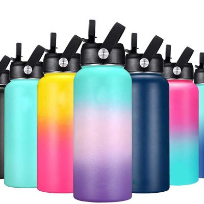 China PORTABLE Mugs Thermos Stainless Steel Vacuum Insulated Coffee Straw Gradient Double Wall Drinking Thermos Mug 304 for sale