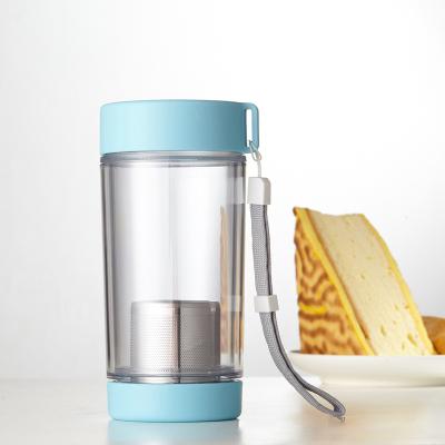 China Double Wall Water Separation Tea Bottle Sustainable Tea Bottle Cup Cup With Tea Infuser Water Bottle for sale