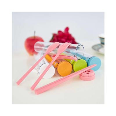 China Viable Disposable Plastic Eco Friendly Chopstick Fork Spoon Chopstick and Spoon Set for sale