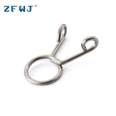 China Durable 15-16.5mm Elastic Galvanized Small Spring Steel Single Wire Hose Clamp for sale