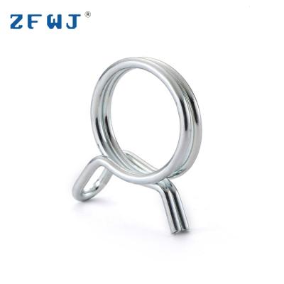 China Factory Supply Corrosion Resistance Galvanized Line Forming Spring Stainless Steel Wire Double Pipe Clamp for sale