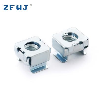 China Hot Selling Galvanized Steel Fastened Connection Square M8 65mn Spring Lock Cage Nut for sale