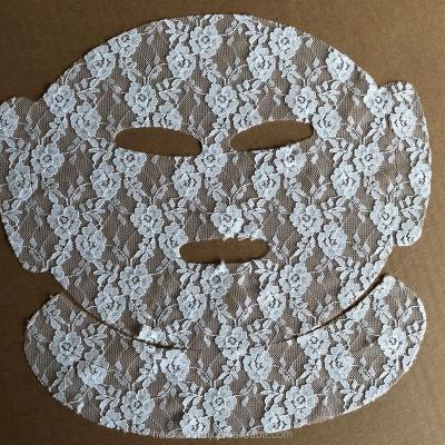 China wholesale diy elastic lace full cotton material anti-wrinkle beauty face mask sheet shape for sale