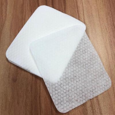 China Outdoor Makeup Remover Square Spunlace Cleaning Lint Free Cotton Pad for sale